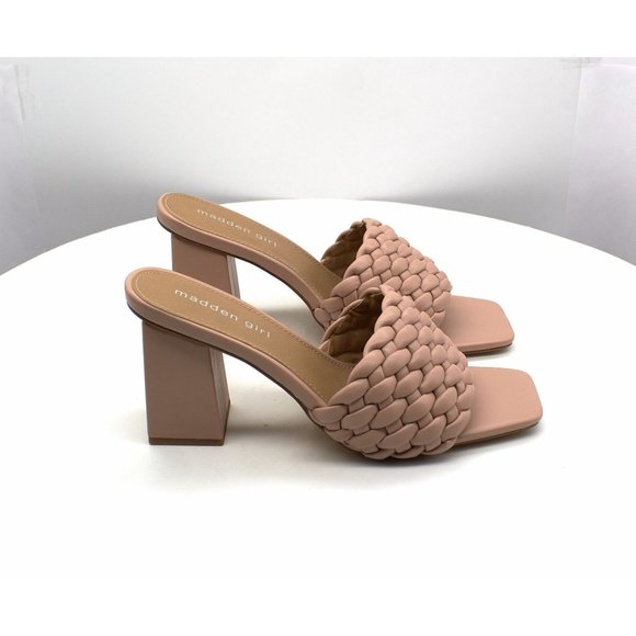 Madden Girl Golden-w Braided Block-Heel Mule Sandals - Picture 3 of 8